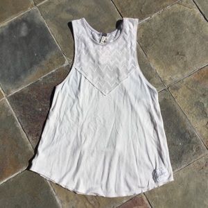 2/$25 NWT Free People #5 Cream and Turquoise Tank